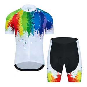 Conjunto de Jersey de Ciclismo de alta calidad para hombre, pantalones cortos con pechera acolchados en 3D, mallas de secado rápido, Top transpirable, traje de Ciclismo de manga corta personalizado - Product Image 1