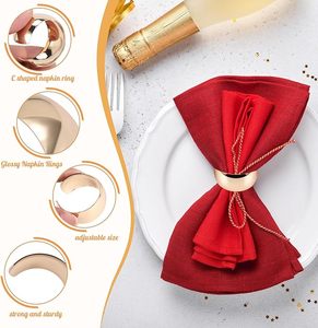 Metal Glossy <b>C</b>-<b>Shaped</b> Napkin Ring Western Restaurant Hotel <b>Table</b> Wedding Napkin Buckles Metal Napkin Ring - Product Image 5