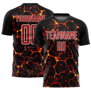 เสื้อฟุตบอลแบบซับลิเมชั่นสั่งทำขายส่ง น้ำหนักเบา แห้งเร็ว ระบายอากาศได้ดี ผลิตจากโพลีเอสเตอร์ 100% แขนสั้น ชุดฟุตบอลแบบ unisex - Product Image 2