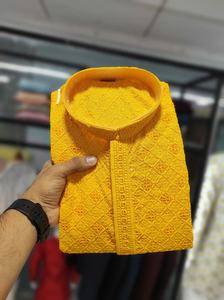 Atractivo rayón con lentejuelas y trabajo Lucknowi, pijama Kurta, exportador y proveedor mundial de Surat a la tarifa más baja - Product Image 4