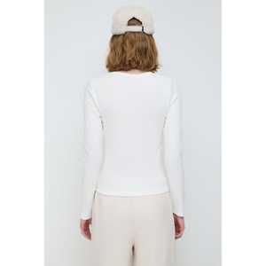 T-shirt décontracté à manches longues pour femme en tissu turc de haute qualité 100% coton avec logo imprimé, approvisionnement ODM - Product Image 5