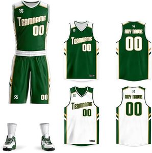 Maillot de basket-ball unisexe personnalisé 100% polyester, maille réversible, sans manches, séchage rapide, respirant, ensemble de vêtements de sport d'entraînement - Product Image 1