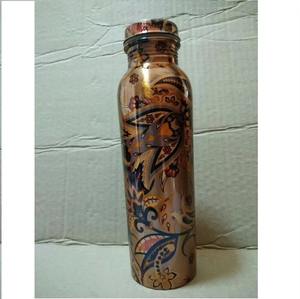 Botella de agua de cobre ecológica de 500ml, diseño de impresión de esmalte térmico alto para deportes, gimnasio, oficina, viajes, camping, novedad - Product Image 4