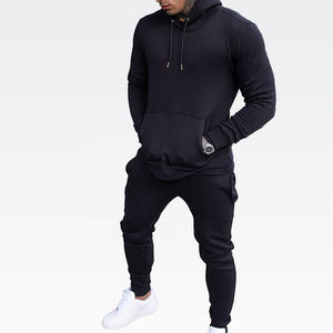 ชุดวอร์มฤดูหนาวสองชิ้นคุณภาพสูง เสื้อสเวตเชิ้ตแบบเรียบ ผ้าฝ้าย ปรับแต่งได้ - Product Image 5