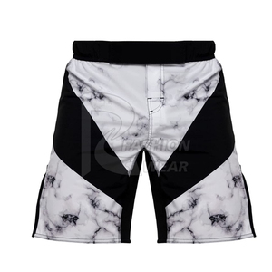 Pantalones cortos blancos con estampado para boxeo, Shorts tailandeses con Logo personalizado Mma, Muay Thai, venta al por mayor - Product Image 5