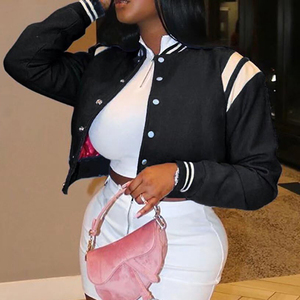 Women's Varsity <b>Jacket</b> Custom Printed Cotton Varsity Baseball <b>Jacket</b> for Adults Women Long Embroidered Street-Wear Winter OEM - Product Image 5