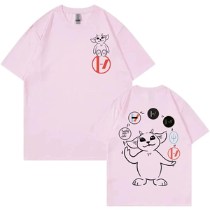 เสื้อยืดนักบินยี่สิบคนเสื้อยืดพิมพ์ลายร็อคแฟชั่นแขนฮาราจูกุของผู้หญิงเสื้อผ้าลำลองของผู้หญิงเสื้อผ้าแนวสตรีทสวยงาม - Product Image 4