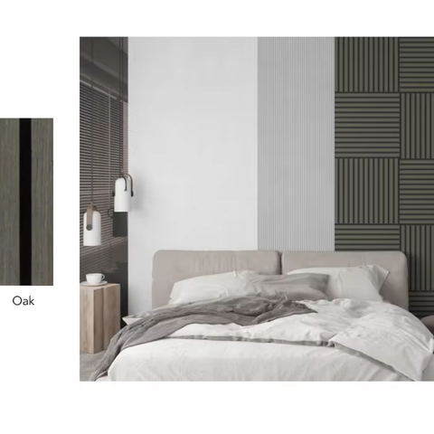 Eco-Friendly Oak Veneer Polyester Felt Acoustic Panels 600mm*2400mm Modern Design MDF for Soundproof Interior Villas Hotels
