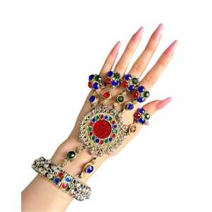 Conjunto de joyería hecha a mano afgana Kuchi en diferentes grados y precios Nuevo diseño Joyería hecha a mano afgana para boda - Product Image 4