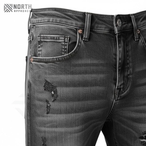 Jeans de Mezclilla para Hombre de Primera Calidad al por Mayor 2025, Diseño Sólido, Temporada de Primavera, Secado Rápido, Ligeros, Personalizables, Servicio OEM, Precio - Product Image 3