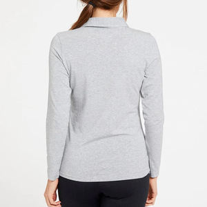 Polo de golf avec logo personnalisé pour femmes, imprimé tricoté respirant à manches longues - Product Image 4