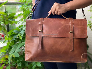 Men's Leather <b>Messenger</b> <b>Bag</b> Handmade Crunch Leather Laptop <b>Bag</b> Unisex Leather <b>Bags</b> Personalized Genuine Leather <b>Messenger</b> <b>Bags</b> - Product Image 4