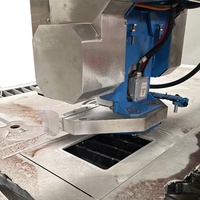 Machine de découpe de pierre Hualong avec logiciel CNC italien, scie à pont avancée et jet d'eau, 5 axes multifonctionnelle, guides Hiwin, pour cuisine