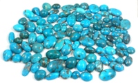 Cabochons en turquoise iranienne naturelle, formes et tailles variées, sculptés à la main, pierres précieuses en vrac pour la fabrication de bijoux
