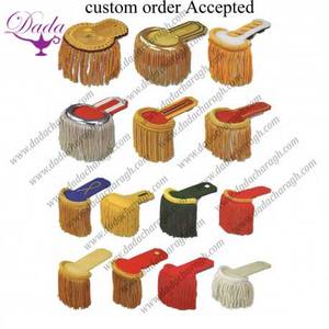 อินทรธนูประดับพู่สีทองสำหรับพิธีการชุดปักขอบลวดทองแท่ง - Product Image 6