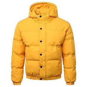 Chaqueta Acolchada con Capucha de Color Sólido de Primera Calidad en Oferta, Chaqueta de Invierno Acolchada Personalizada para Hombre 2026, Venta al por Mayor OEM - Product Image 1