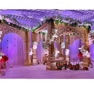 Mandap de Diseño Lujoso Estilo Bollywood para Bodas Elegantes, Impresionante Mandap para Bodas Jodha Akbar, Mandap para Bodas Asiáticas, Evento en Australia - Product Image 1