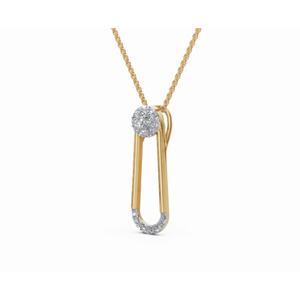 Colgante de Diseño de Lujo con Diamante Cultivado en Laboratorio de Corte Redondo de 0.264 Ct, Joyería de Oro de 9 KT, 14 KT y 18 KT, Proveedor Mayorista OEM B2B para Exportación - Product Image 6