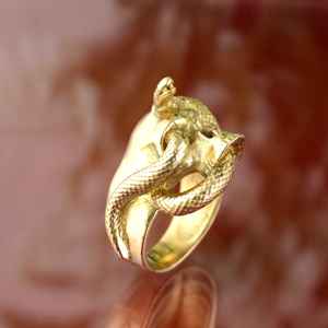 Anillo de calavera de víbora de Hip-Hop europeo y americano, banda de boda de estilo oscuro, ajuste de bisel, joyería al por mayor para ropa Hipster - Product Image 4