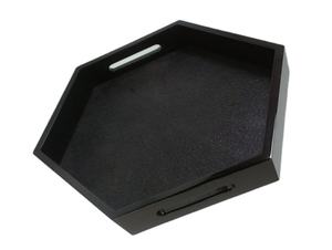 Customized DPC Brand Black Hexagon Food/Tea Restaurant Serving <b>Trays</b> with Two Handles Model 069 LQ Binh Duong - Product Image 3