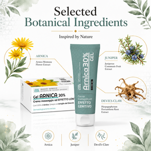 Gel de Árnica Sanavita 30% 150ml |   Gel de Masaje Corporal Premium |   Marca Privada OEM |   Hecho en Italia |   Tubo de Plástico |   Relajante |   Invisible - Product Image 3