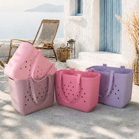 Sacs de plage personnalisés en EVA avec logo, sac fourre-tout léger et imperméable, grande taille, style caoutchouc, sac de plage pour femmes, idéal pour les centres de villégiature et le shopping