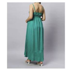 Personalizable Ecológico 1 Pieza Vestido Largo Sin Tirantes Tela de Bambú Algodón Orgánico Tallas Grandes Escote Estampado Floral Sin Tirantes - Product Image 2
