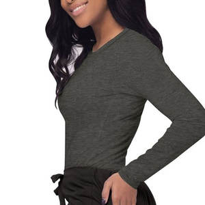 Hauts de chemise personnalisés pour femmes, confortables, à manches longues, pour soins médicaux et hospitaliers - Product Image 3