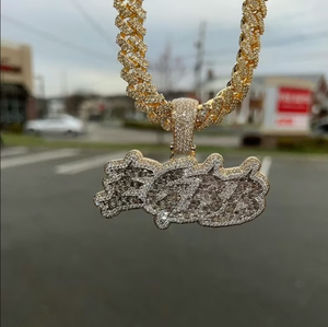 Pendentif personnalisable en argent 925 à la mode style vintage bijoux fins nom personnalisé Logo glacé Moissanite Hip Hop inspiré - Product Image 5