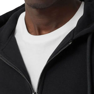 Sweat à capuche zippé en polaire pour homme, 100% coton, séchage rapide, respirant, écologique, coupe-vent, décontracté, sport - Product Image 4