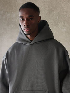 Conjuntos de sudaderas con capucha de color sólido en blanco de alta calidad al por mayor chándal de algodón orgánico personalizado chándal deportivo de gran tamaño - Product Image 5