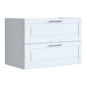 Per mobiletto bagno bianco Chloe opaco con due cassetti 59x45, 2 xh54 cm mobili da bagno confezionati - Product Image 1