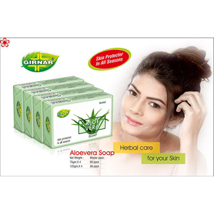 GIRNAR Aloe Vera Tratamiento para el acné Barra de jabón para manos Limpieza profunda y acabado suave Fragancia cítrica para piel brillante y blanqueadora - Product Image 2