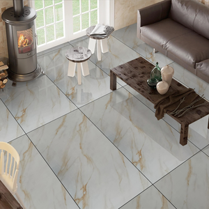 กระเบื้องปูพื้นและผนังพอร์ซเลนเคลือบเงา60X120CM ขนาด600มม. x 1200มม. พื้นผิวมันวาวดีไซน์หรูหรา - Product Image 1