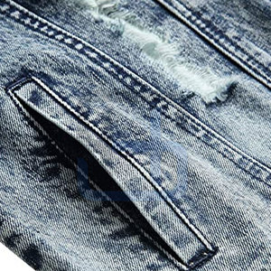 Factory Manufacturer New Arrival High Quality 100% Cotton Long Sleeve Men <b>Jeans</b> Jacket Customized Wholesale Quick Dry Breathable - Product Image 6