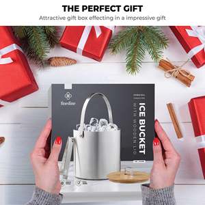 Secchiello per Ghiaccio di Lusso da 3L in Acciaio Inox a Doppia Parete con Coperchio e Pinza per Ghiaccio, Accessori per Bar e Feste - Product Image 5
