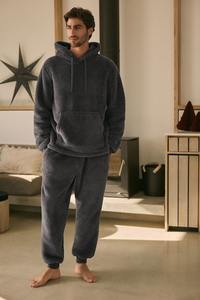 Prix de gros stock prêt pull hiver unisexe femmes hommes polaire tissu polaire à capuche - Product Image 5