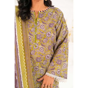 Conjunto de 3 piezas de algodón estampado Khaddar para mujer: Salwar Kameez, Dupatta, sin arrugas, ajuste holgado, estilo pakistaní, festivo, étnico indio - Product Image 5