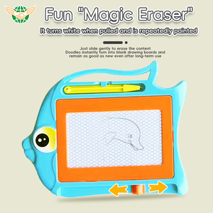 Tableau magnétique éducatif en plastique pour enfants avec outils d'écriture, en emballage boîte, vente en gros - Product Image 2