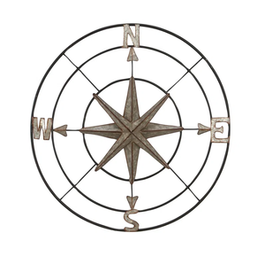 Brújula hogar gris metal pared decoración interior exterior pared colgante hotel restaurante hogar sala de estar dormitorio artes decorativas 2025 - Product Image 1