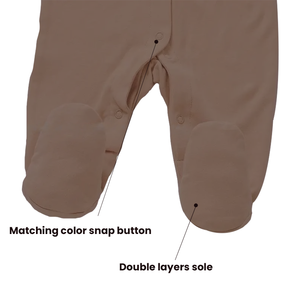 2025 nouveauté barboteuse solide Super douce pour tout-petits garçons bébé Footie combinaison avec boutons pression - Product Image 6