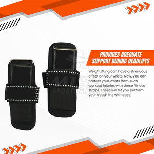 Poignet d'haltérophilie personnalisé de marque privée Sangles de levage personnalisées populaires Sangles de poignet - Product Image 5
