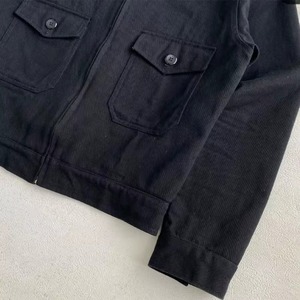 <b>Customized</b> Vintage <b>Denim</b> <b>Jacket</b> for Men High Quality Zipper Cargo Windbreaker with Embroidery Decoration for Spring - Product Image 5