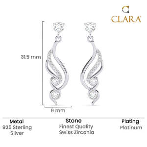 Compre Pendientes de Plata de Ley 925 de Primera Calidad para Mujeres y Niñas, Chapados en Oro de 18K, con Forma de Gota y Colgante con Diseño de Flor para Bodas - Product Image 5