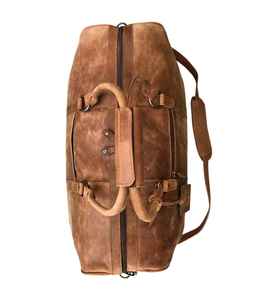 Sac de voyage confortable et pratique de qualité supérieure en cuir souple avec fermeture à glissière - Product Image 5