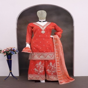 Ropa étnica Cosmos seda con bordado Salwar traje mujer fabricante de moda de la India al precio más bajo - Product Image 1