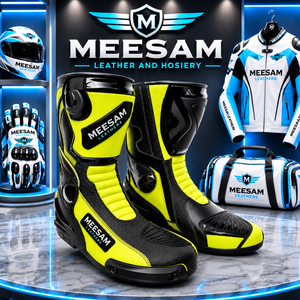 Chaussures de moto confortables en cuir, nouvelle collection 2027, très demandées, pour la course, avec doublure en mesh ventilée, en vente. - Product Image 1