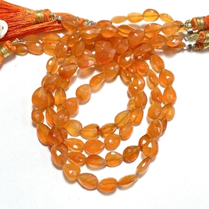 Perles en forme de pépite à facettes pierre précieuse cornaline orange naturelle en gros fournitures de perles - Product Image 1