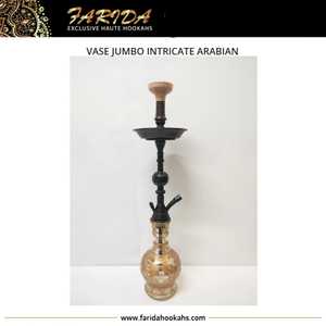 Farida Hookahs Farida Boho lujo egipcio Jumbo intrincado árabe Hookah florero pintado a mano vidrio esmerilado Shisha fumar - Product Image 3