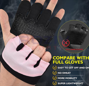 Gants de musculation unisexes légers en néoprène sur mesure, haute performance, demi-doigts, avec grip supplémentaire, respirants, pour la gym et l'entraînement fitness - Product Image 2